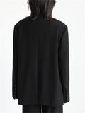 Women's Chic Style Solid Color Loose Drape Tie Waist Coat