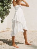 Casual Irregular Hem Beach Skirt for Women