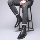 Male Fashionable Warm Antiwear Height-increasing Martin Boots