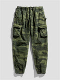 Men's Cotton Camouflage Cargo Jogger Pants Spring Casual Loose Fit