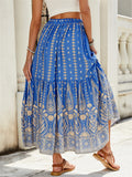 Women's Boho Holiday Style Print High Waist A-Line Beach Skirt