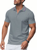 Men's Casual Solid Color Mesh Quick-drying Polo Shirts