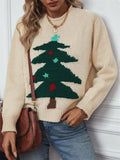 Women's Autumn Round Neck Christmas Tree Pullover Sweaters