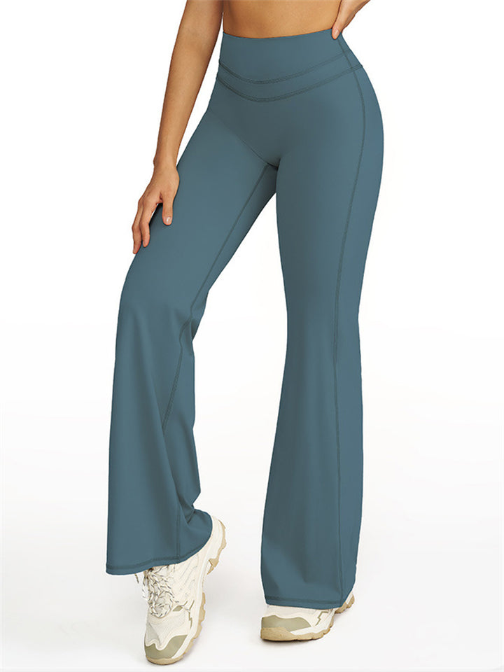 High-Waist Slim Fit  Workout Fitness Sports Flared Yoga Pants for Women