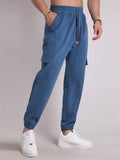 Trendy Extra Loose Multi-Pocket Drawstring Pants for Men