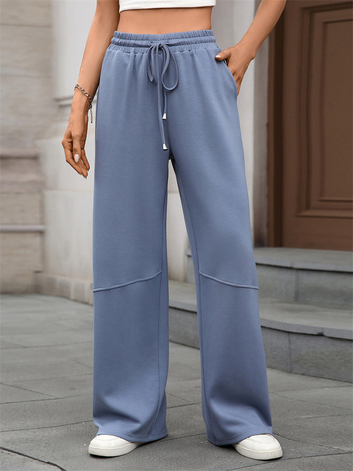 Women's Loose Fit Casual Drawstring Wide Leg Sweatpants