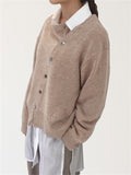 Women's Fashion Irregular Crew Neck Cashmere Knitted Sweaters