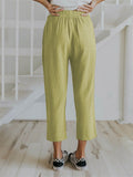 Women's Cozy Cotton Linen High Water Pants