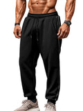 Men's Casual Drawstring Side Stripe Jogger Pants