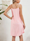 Women's Candy Color U Neck Sleeveless Hollow Out Sundress