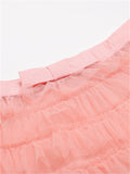 Women's Bow Multi-layer Ruffle Mesh Skirts