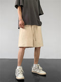 Male Simple Plain Summer Elastic Waist Shorts