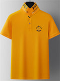 Men's Casual Embroidery Short Sleeve Polo Shirts