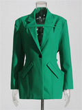 Waist Cut Out Classy Blazer Coats for Ladies