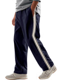Men's Casual Corduroy Contrast Color Stripe Straight Pants