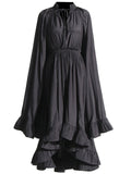 Women's Fashion Ruffled V-neck Cape Dresses
