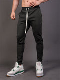 Autumn Solid Color Stretchy Elastic Waist Joggers for Men