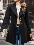 Women's Autumn Elegant Single Breasted Plain Lapel Coats