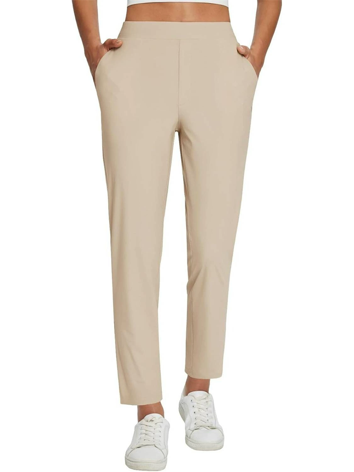 Women High Waist Casual Comfortable Daily Wear Cropped Pants