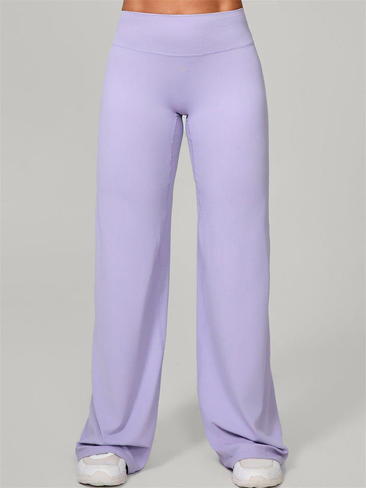 Women's High Waist Tummy Control Workout Wide Leg Yoga Pants