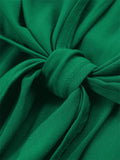 Female Prairie Vacation Waist Tie Bow Sleeveless Dresses