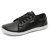 Men's Casual Faux Leather Solid Color Lace Up Low Top Flats Shoes