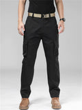 Men's Autumn Simple Solid Color Pockets Cargo Trousers