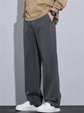 Daily Wear Casual Elastic Waist Loose Fit Straight Leg Pants for Men