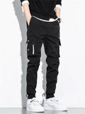 Men's Cool Trendy Multi Pockets Warm Drawstring Cargo Pants