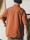Men's Cool Multi Pockets Button Up Cargo Shirts