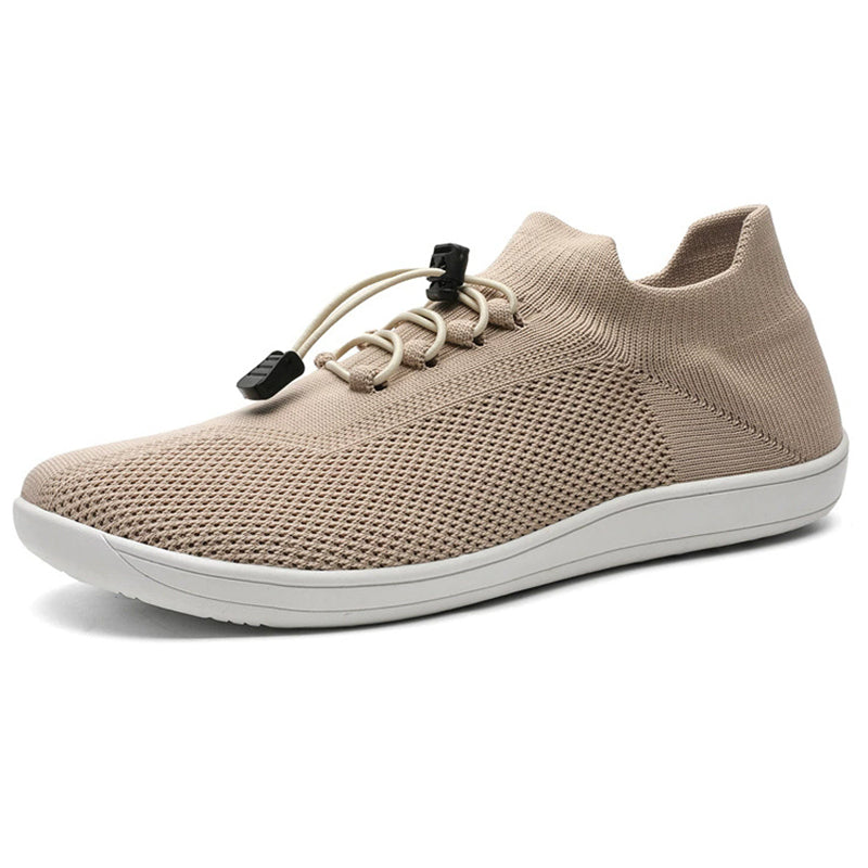 Men's Causal Breathable Mesh Lace Up Slip-Ons Flats Shoes