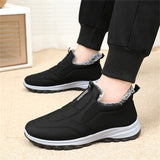 Men's Comfortable Warm Plush Liner Walking Sneakers