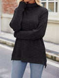 Women's Striped Texture High Neck Slim Fit Shirt