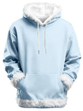 Unisex Fluffy Trimmed kangaroo pocket Hooded Sweatshirts