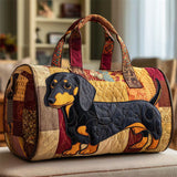 Stylish Dachshund Dog Patchwork Duffle Bag‌