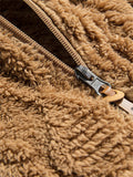 ‌Men's Fashion Cozy Zip Up Hooded Fleece Jacket for Winter