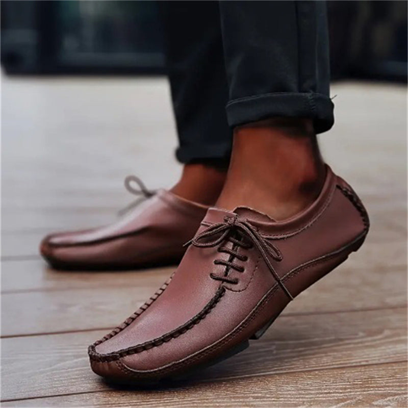 Men's Fashion Wearable Round Toe Lace-up Flats