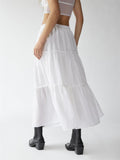 Beautiful Patchwork Design Cake Long Skirt for Women