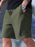 Men's Summer Waffle Knit Casual Breathable Drawstring Shorts