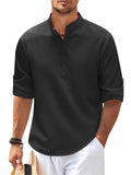 Men's Fashion Comfortable Half Sleeve Vacation Henley Shirts
