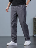 Men's Simple Style All Match Cotton Straight Leg Casual Pants