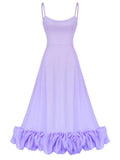 Romantic Rose Pleated Backless Midi Dress