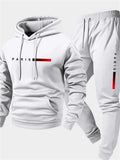 Men's Casual Loose Fit Hoodie & Jogger Tracksuit Set for Spring