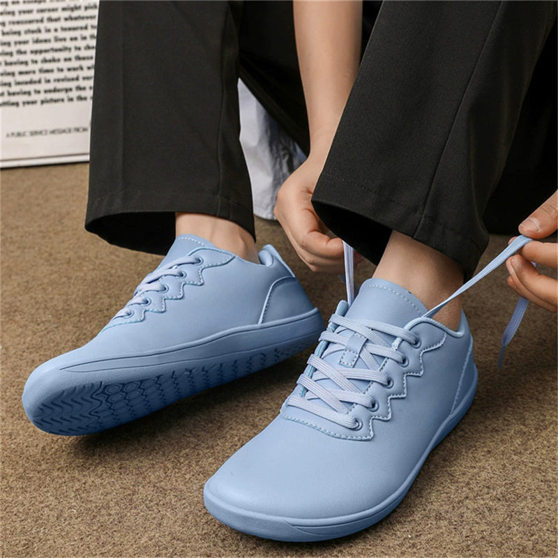 Men's Casual Solid Color Round Toe Lace Up Flats Shoes