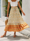 Women's Leisure Blooming Floral Print Boho Skirt