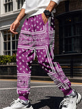 Casual Mens' Print Elastic Waist Drawstring Jogger Pants