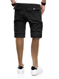 Male Casual Pleated Multi-pocket Outdoor Cargo Shorts