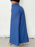 Women's High Waist Chain Decorated Comfy Wide Leg Pants