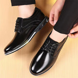 Men's Casual Lightweight Lace Up Rubber Sole Dress Shoes