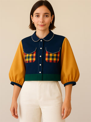 Women's Cute Vintage Doll Collar Top